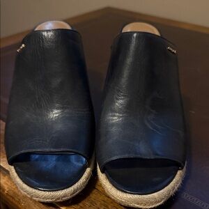 Coach Black Leather Women's Mules Size 8